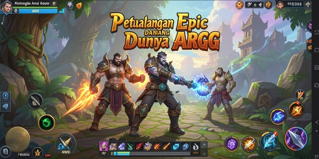 Tampilan epic dari pertempuran seru dalam game ARPG AW8.