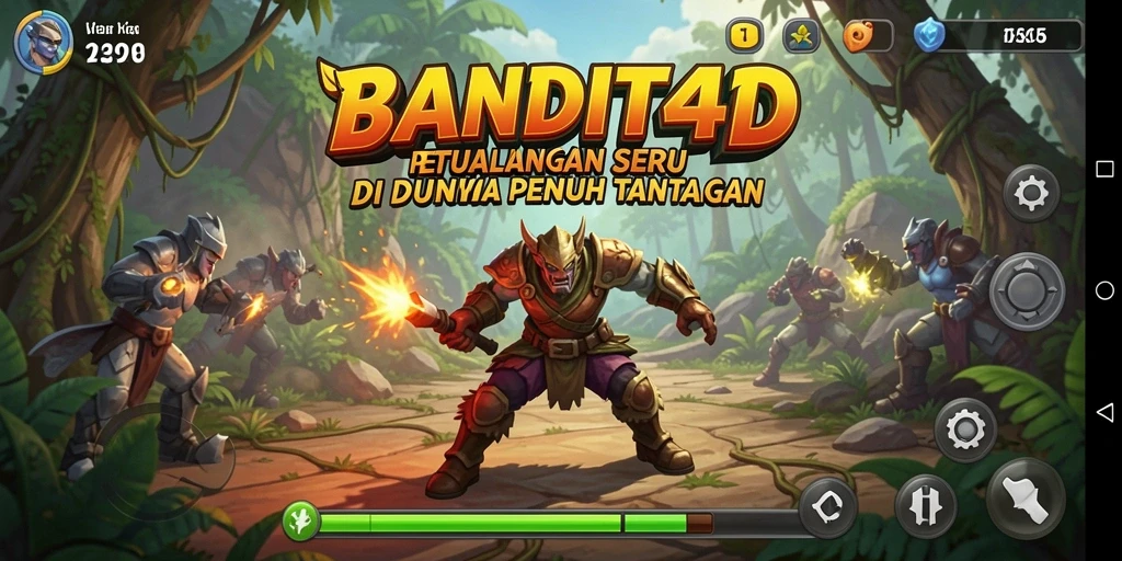Screenshot BANDIT4D yang menunjukkan aksi seru dalam gameplay petualangan.
