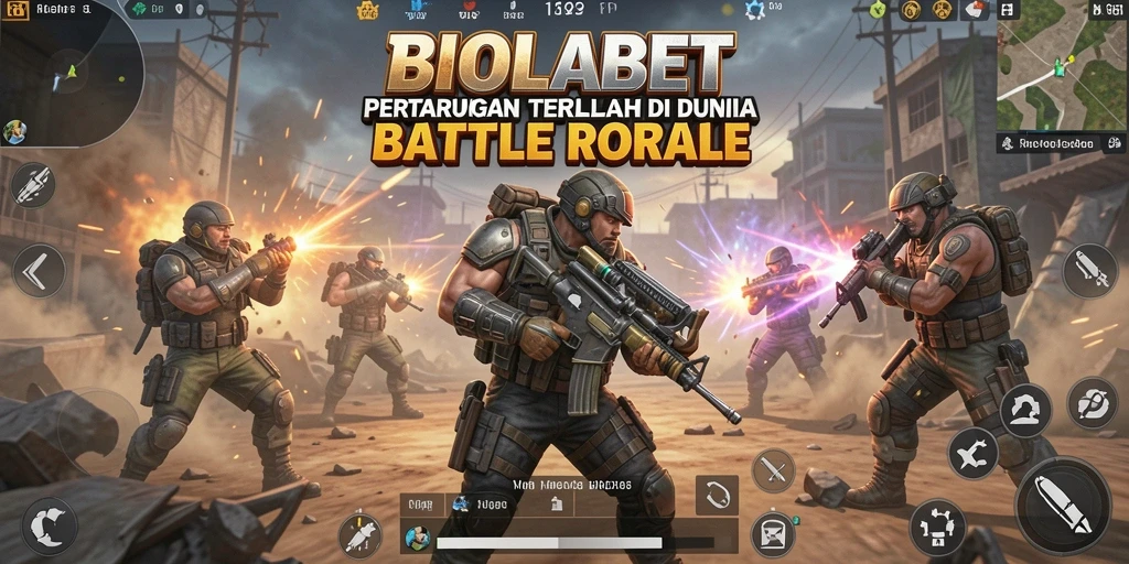 Screenshot menunjukkan aksi mendebarkan dalam BIOLABET di arena Battle Royale.