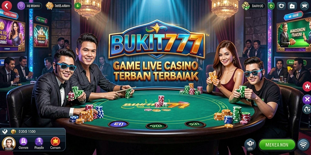Tampilan gameplay Live Casino BUKIT777 yang menarik dan interaktif.