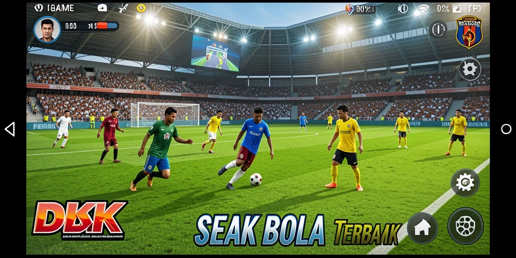 Gameplay mendebarkan di DKK, pertandingan sepak bola penuh strategi.
