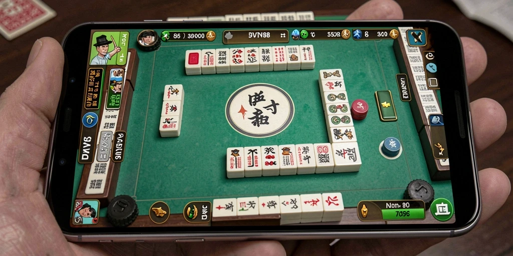 Screenshot gameplay DV188 menampilkan keseruan permainan Mahjong.