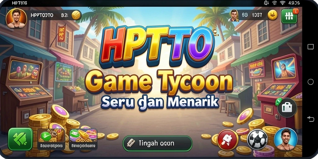 Tangkapan layar gameplay HPTOTO yang menampilkan pengelolaan bisnis Tycoon.