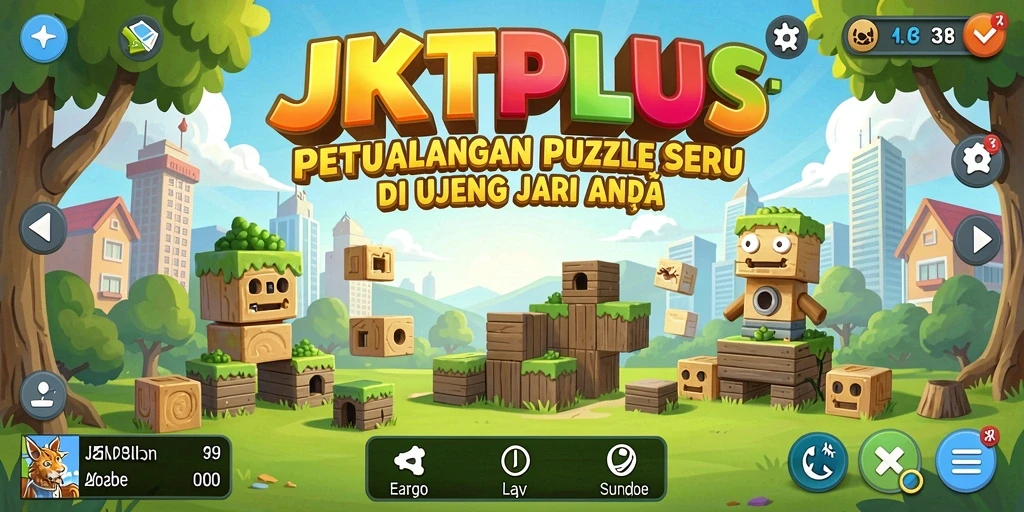 Screenshot JKTPLUS menunjukkan gameplay Puzzle yang menantang dan seru.