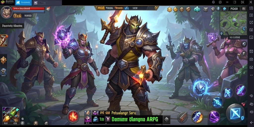 Tampilan gameplay ARPG yang memukau dari PGG68 dengan pertarungan yang seru.