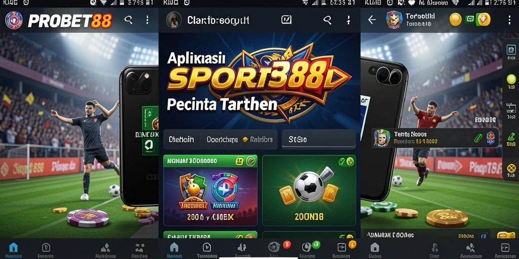 Tampilan screenshot utama PROBET88 yang menunjukkan tampilan taruhan olahraga.