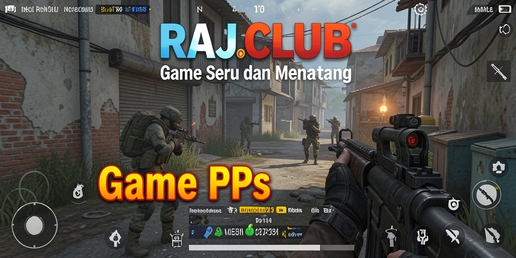 Tampilan gameplay RAJACLUB yang mendebarkan dalam pertempuran FPS.