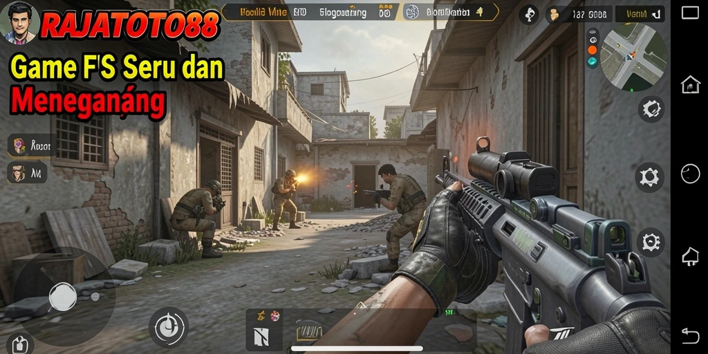 Gameplay seru RAJATOTO88 dengan aksi tembak-menembak yang intens.
