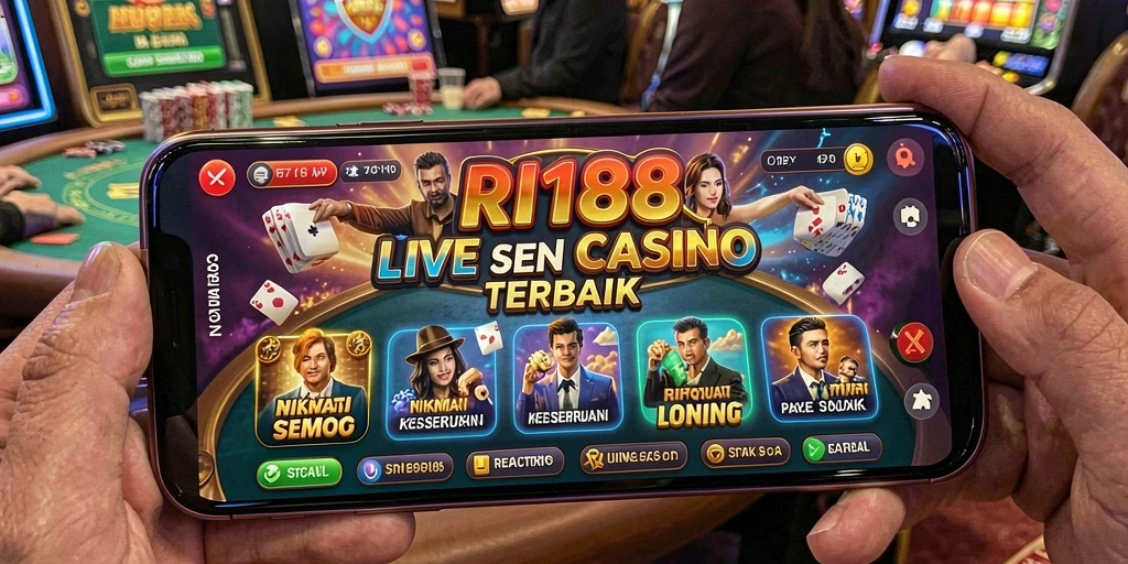 Tampilan antarmuka permainan Live Casino yang menawan