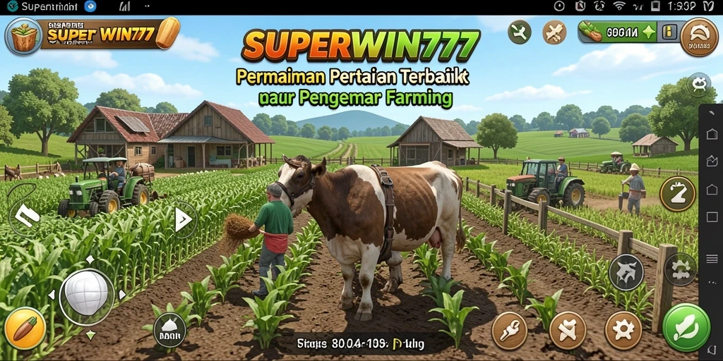 Tampilan menarik dari gameplay SUPERWIN777 yang menggambarkan pertanian yang seru.