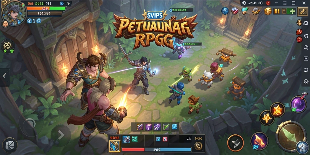 Tampilan aksi seru dalam <strong>SVIP5</strong> yang menunjukkan pertempuran epik di dunia RPG.