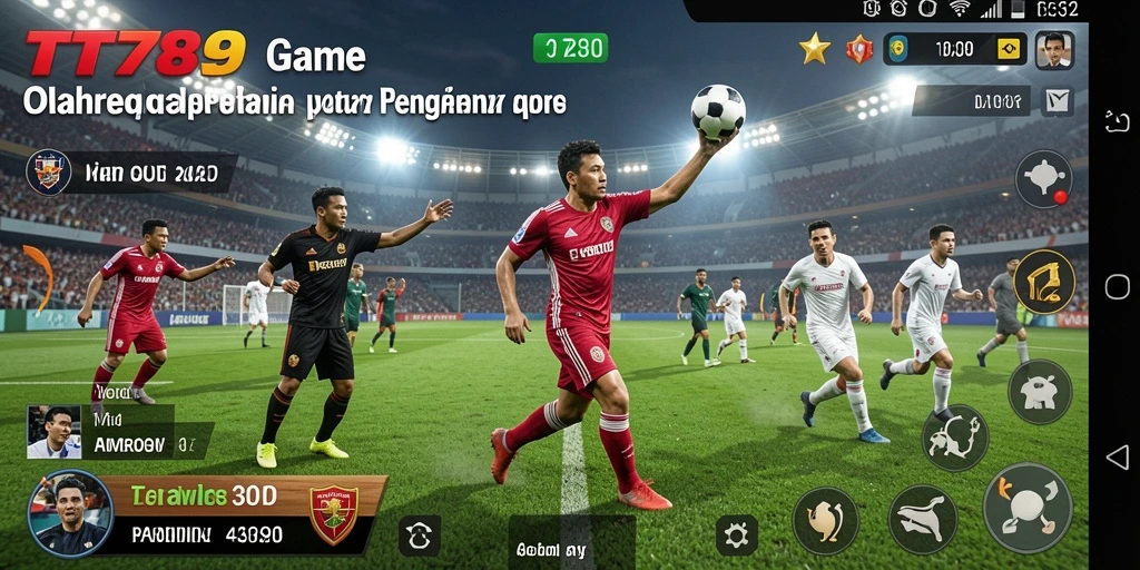 Screenshot utama TT789 menampilkan aksi gameplay olahraga yang seru dan mendebarkan.