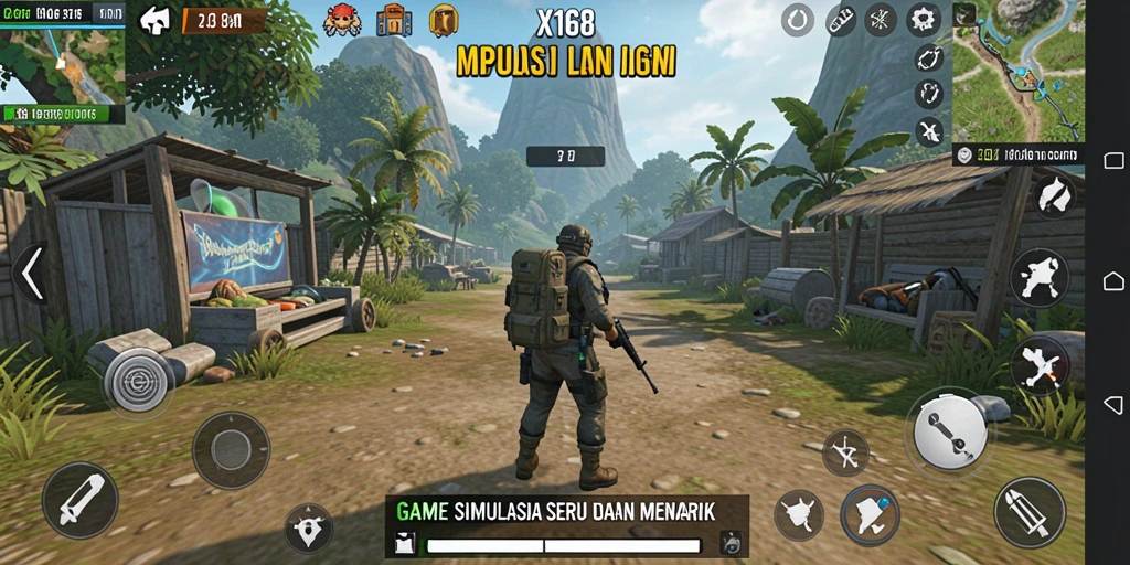 Screenshot utama X168 yang menunjukkan gameplay seru dan menantang.